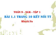 Bài 1.1 trang 10 Toán 9 Kết nối tri thức Tập 1
